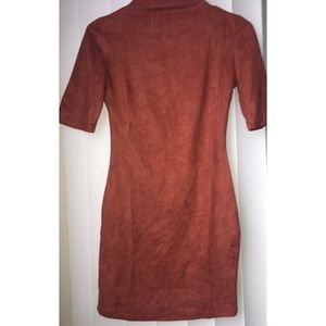 Mocked suade dress